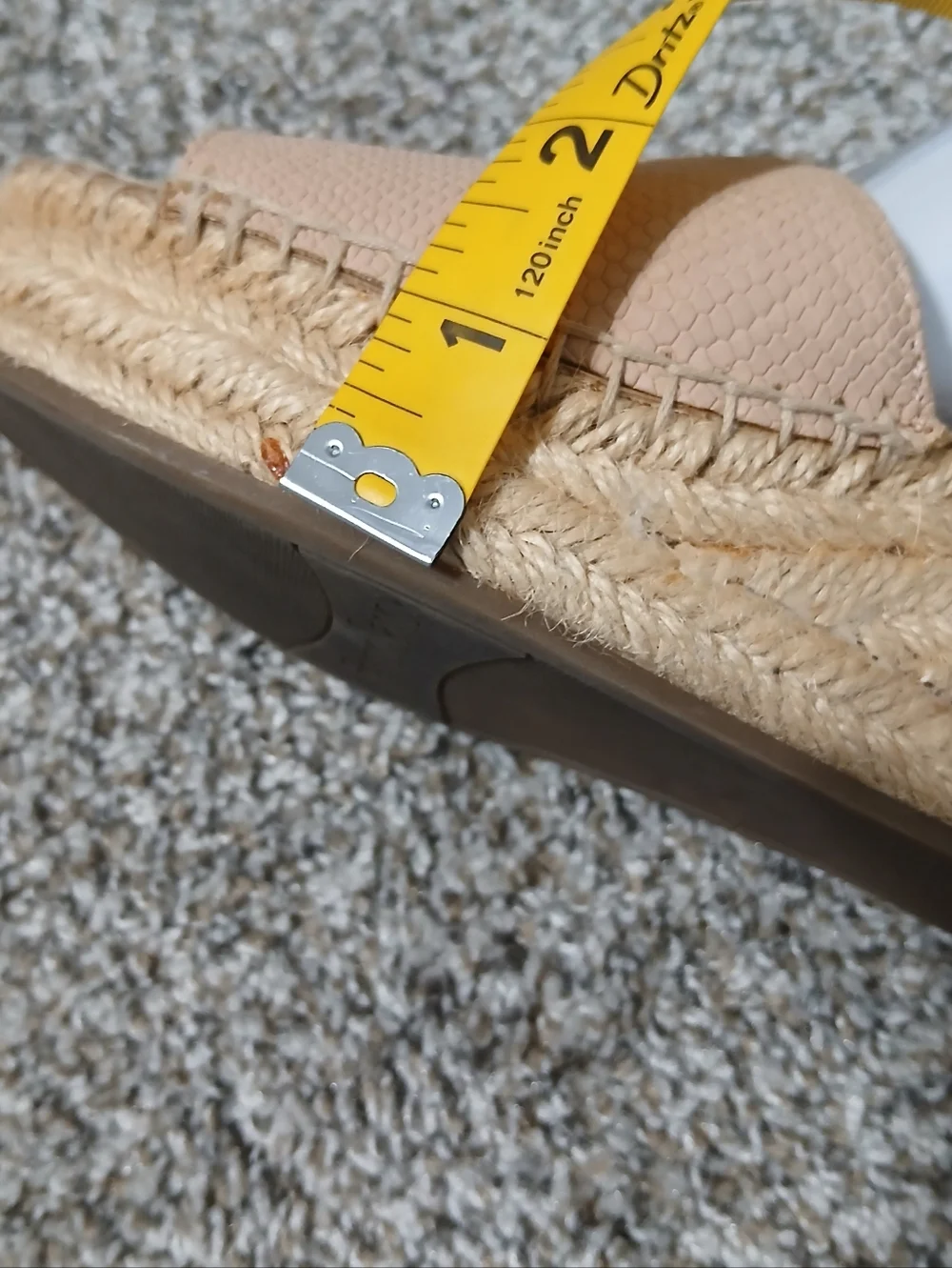 Franco Sarto Neutral Beige Espadrille Wedge Sandals